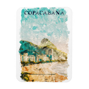 Magnet Flexible Rio de Janeiro Copacabana Beach Peinture