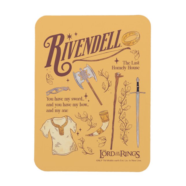 Magnet Flexible RIVENDELL™ Collage Aquarelle Graphique (Vertical)