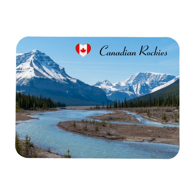 Magnet Flexible Rivière le long de Icefields Parkway Highway 93 -  (Horizontal)