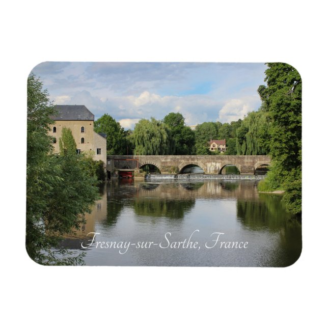 Magnet Flexible Rivière Sarthe, Fresnay-sur-Sarthe, France (Horizontal)