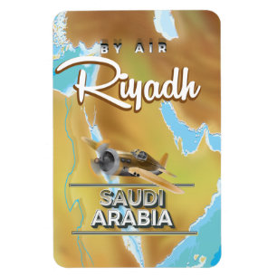 Magnet Flexible Riyad Arabie Saoudite affiche de voyage vintage