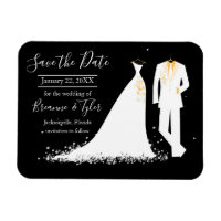 Robe & Smoking - Aimant Enregistrer la Date