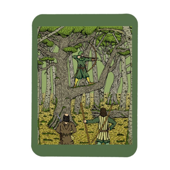 Magnet Flexible Robin des bois dans la forêt de Sherwood (Vertical)
