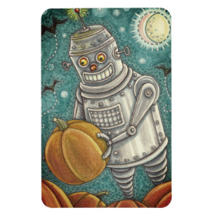 MAGNET FLEXIBLE ROBOT PICER CITROUILLES, HALLOWEEN HOMME MÉCANIQUE