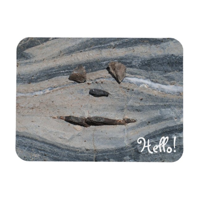 Magnet Flexible Rock Face Dit Bonjour ! (Horizontal)