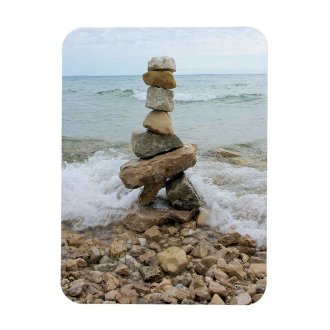 Magnet Flexible Rock Pillar Monument - Île Mackinac, Michigan (Vertical)