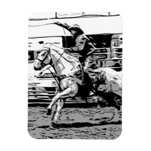 Magnet Flexible Rodeo Cowboy - Steer Roping Event