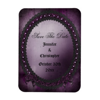 Magnet Flexible Romantique violet cadre gothique Enregistrer la da
