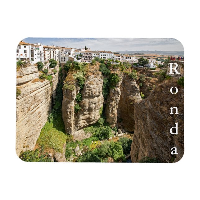 Magnet Flexible Ronda. Canyon. Ville. Les gens. (Horizontal)