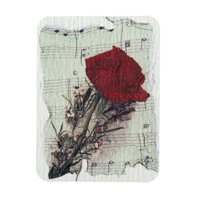 Magnet Flexible <Rose and Music>par Kim Koza 2 (Vertical)