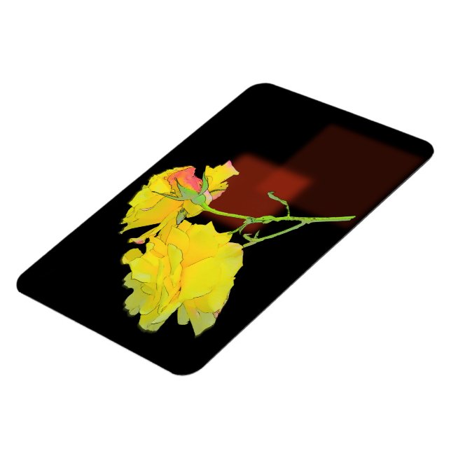 Magnet Flexible Rose cubiste (Côté Gauche)