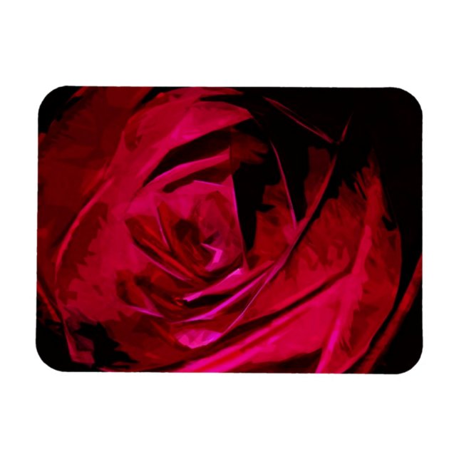 Magnet Flexible Rose dans l'obscurité Impressionnisme Abstrait (Horizontal)