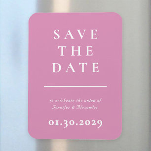 Magnet Flexible Rose et blanc Moderne Enregistrer l'aimant Date