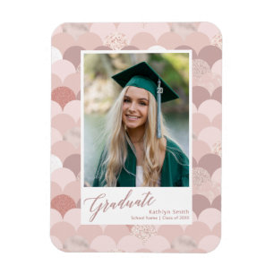 Magnet Flexible Rose Gold Parties scintillant Girl Trendy Graduati