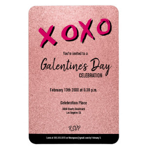 Magnet Flexible Rose Gold Parties scintillant Valentine de Galenti