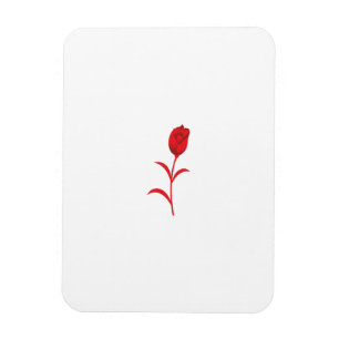 Magnet Flexible Rose Madder, Rouge lave, design floral
