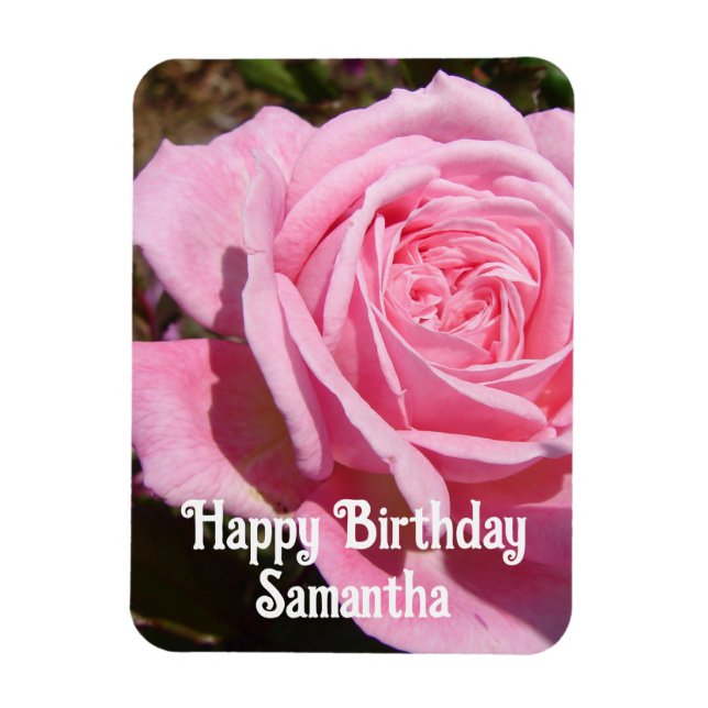 Magnet Flexible Rose rose Rose Fleurs florales Anniversaire (Vertical)