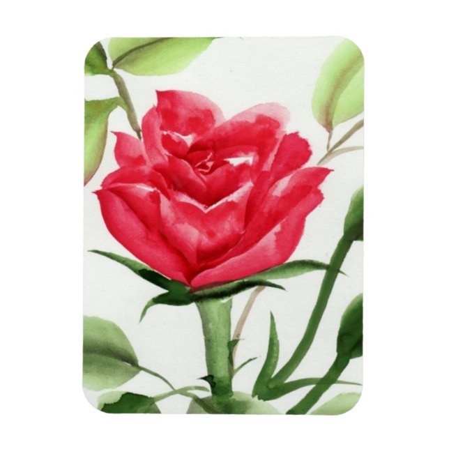 Magnet Flexible Rose rouge (Vertical)