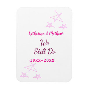 Magnet Flexible Rose stars Vow renouvellement anniversaire mariage