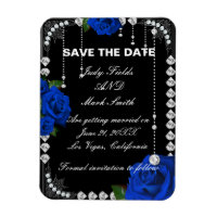 Roses Et Diamants Bleus Romantiques Sauvez La Date