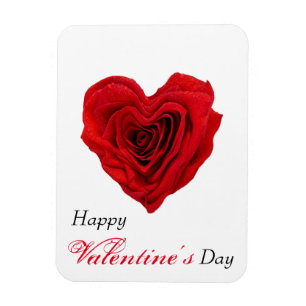 Magnet Flexible Roses rouges en forme de coeur Saint Valentin