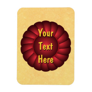 Magnet Flexible Rosette de ruban rouge pour personnaliser