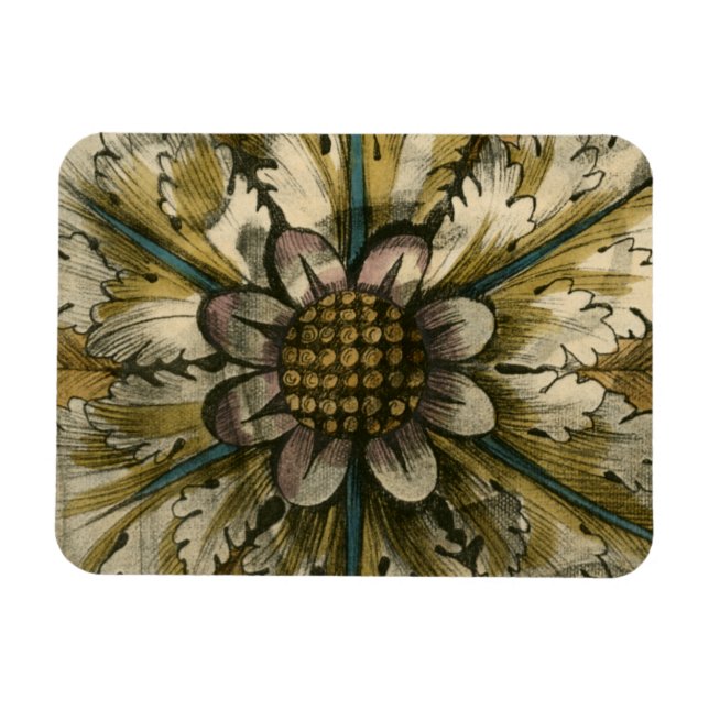 Magnet Flexible Rosette décorative Demask sur Arrière - plan gris (Horizontal)