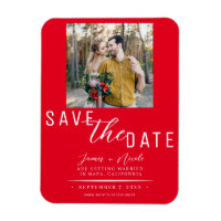 Rouge Photo Enregistrer la Date Mariage