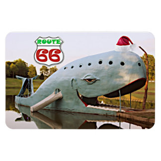 Magnet Flexible Route 66 Catoosa Blue Whale Christmas Santa Hat