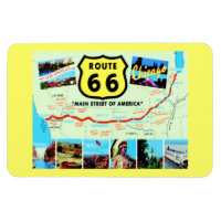 Route 66 Main Street of America Carte postale Vint