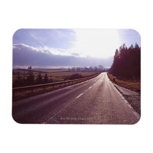Magnet Flexible Route principale avec soleil d'hiver bas.