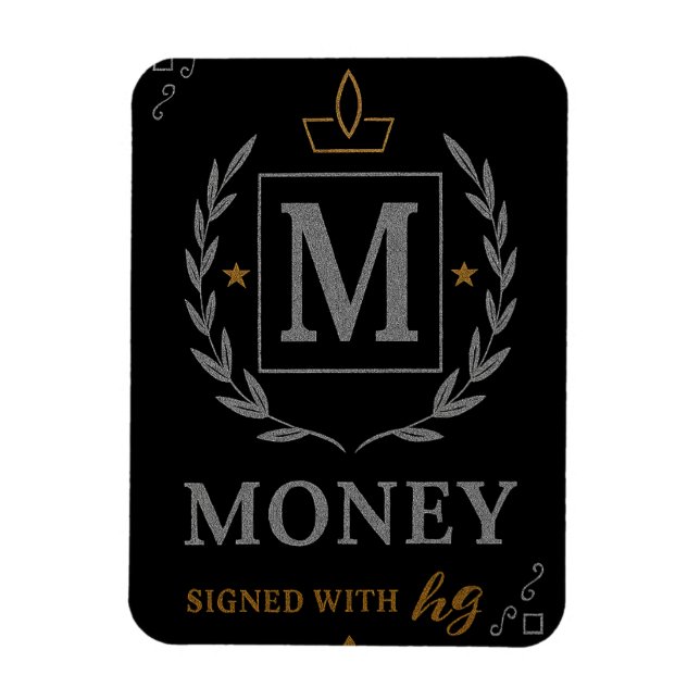 Magnet Flexible "Royal NMKY Emblem – Monogram M Crest Design" (Vertical)