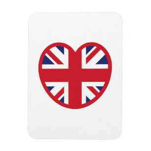 Magnet Flexible Royaume-Uni Union Jack Flag Heart