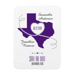 Magnet Flexible Ruban Purple Texas Curling Enregistrer la date