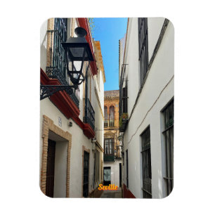 Magnet Flexible Rue ancienne à Séville, Espagne, voyage