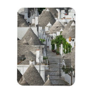 Magnet Flexible Rue avec des maisons de trulli dans Alberobello,