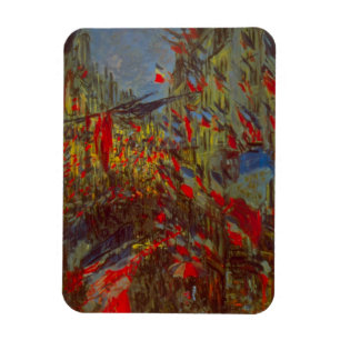 Magnet Flexible Rue Montorgueil aux drapeaux de Claude Monet