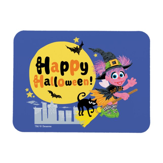 Magnet Flexible Rue Sésame | Motif d'Halloween (Horizontal)
