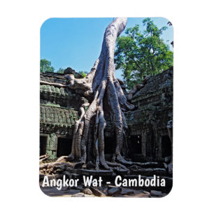 Magnet Flexible Ruine de Ta Prohm - Angkor Vat, Cambodge, Asie
