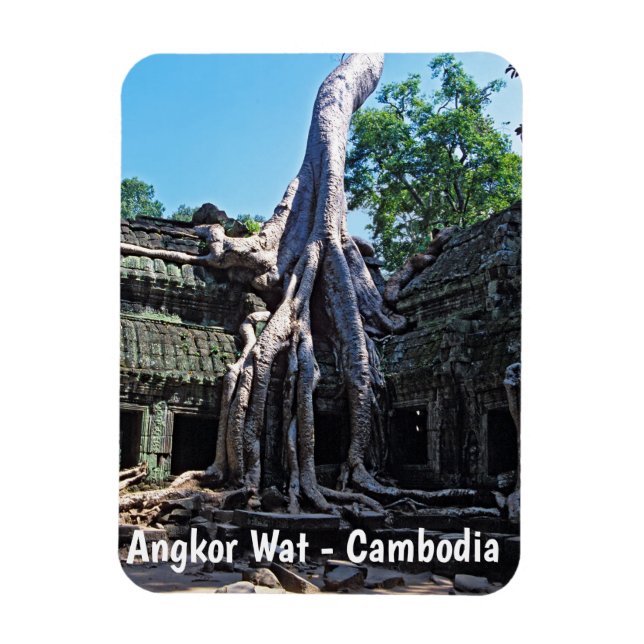 Magnet Flexible Ruine de Ta Prohm - Angkor Vat, Cambodge, Asie (Vertical)