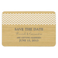 Rustic Chevron Enregistrer l'aimant de la date, iv
