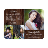 Rustic Wood Graduation chrétienne Bible Verse
