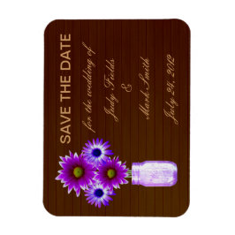 Magnet Flexible Rustique Purple Mason Jar Enregistrer l'aimant Dat