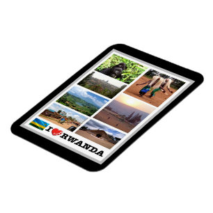 Magnet Flexible Rwanda - I Love -