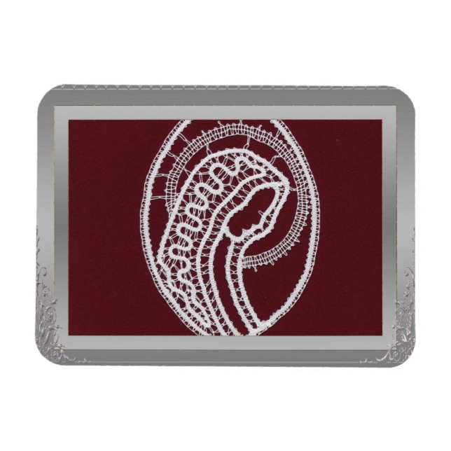 Magnet Flexible S. Mary Elegant bordure argent cadre photo personn (Horizontal)