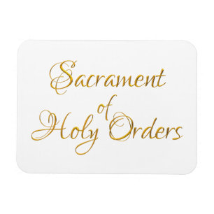Magnet Flexible Sacrament of Holy Orders Golden 3D Look