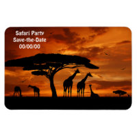 Safari africain au coucher du soleil