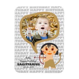 Magnet Flexible Sagittarius Bonne garde d'anniversaire pour les en