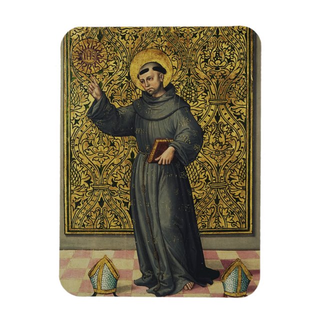 Magnet Flexible Saint Bernardin de Sienne Art de style Renaissance (Vertical)