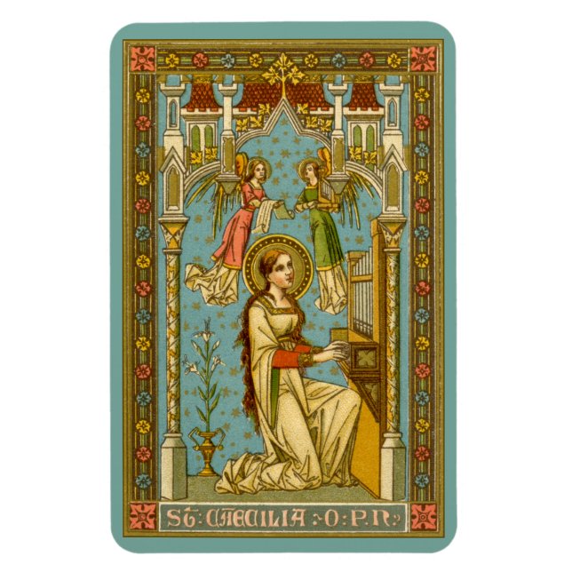 Magnet Flexible Saint-Cécile néo-gothique de Rome (BNG 02) (Vertical)